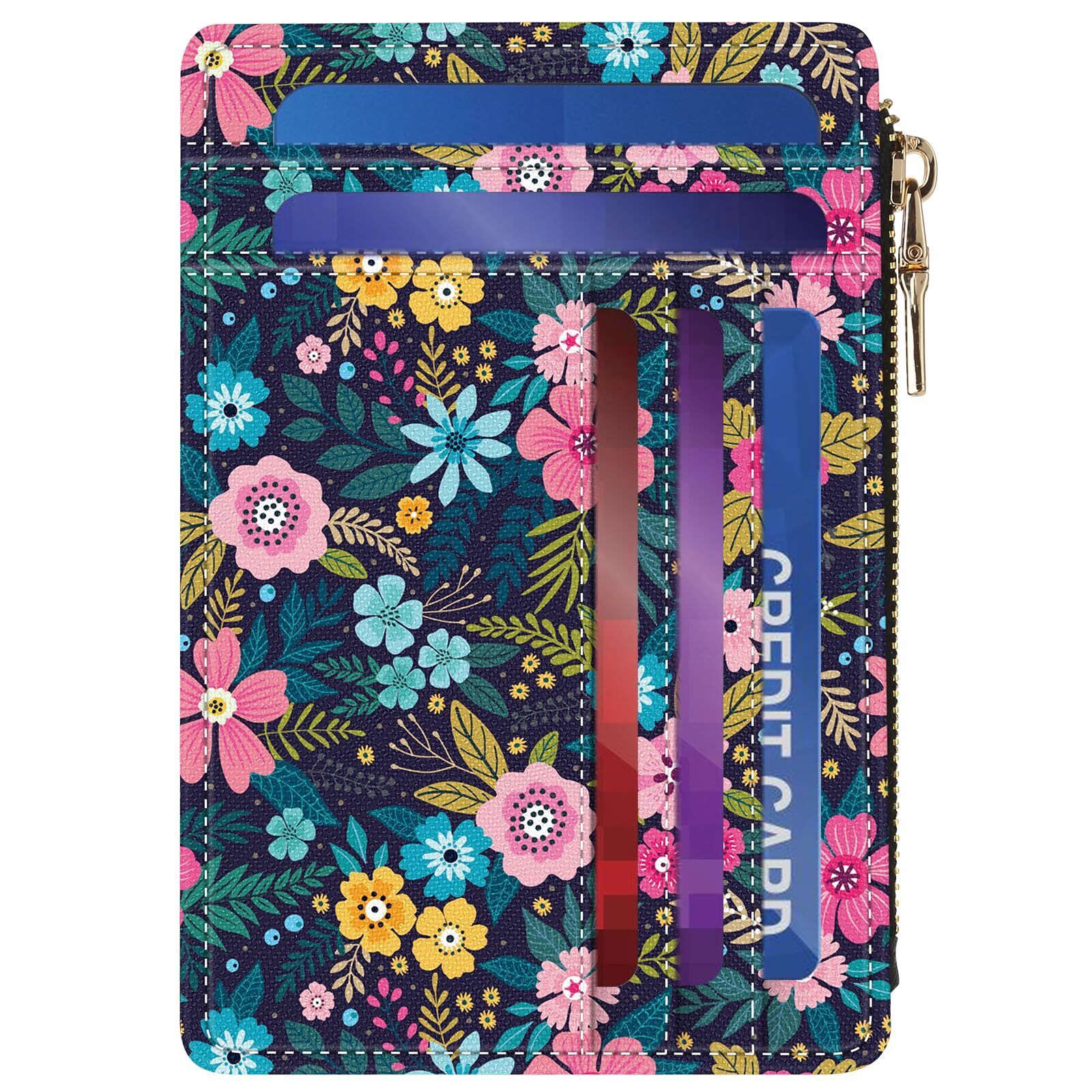 7958 Small Wallet Rfid Thin Wallet Thin Credit Card Holder Flower 7958 Small Wallet Rfid Thin Wallet Thin Credit Card Holder Flower